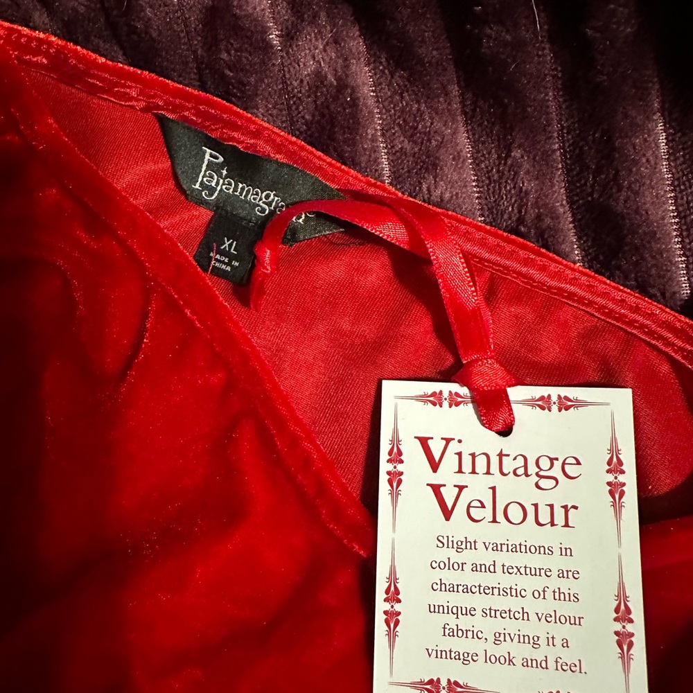 Pajamagram Red Pajamas in Vintage Velour